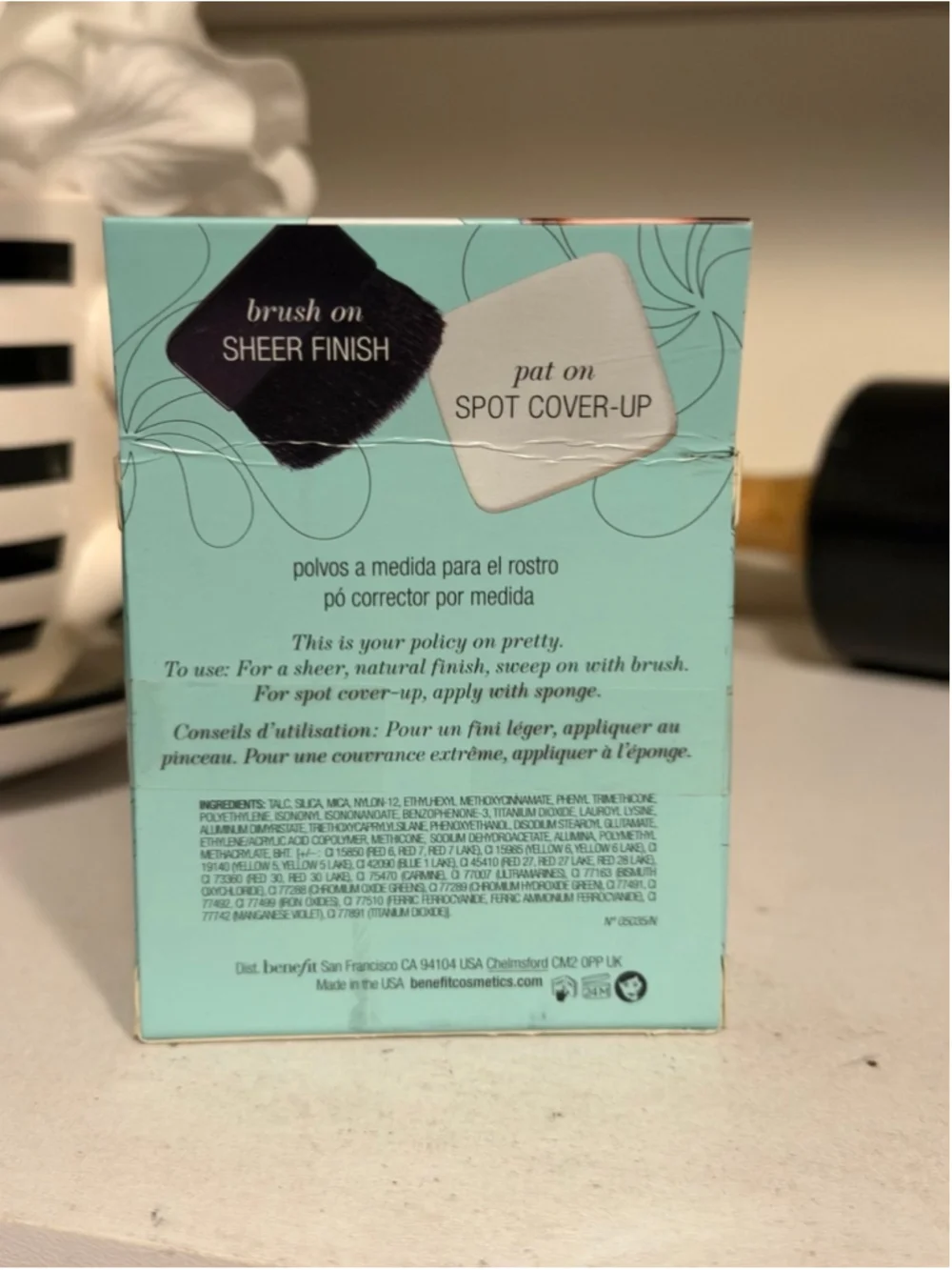 BNIB Benefit Hello Flawless Powder Foundation HONEY I'm Cute As A Bunny RARE HTF